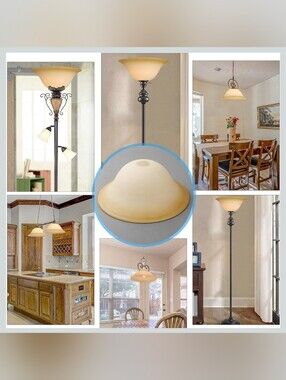Giluta Floor Lamp Glass Replacement Globe Elegant Style Light Fixture Shade